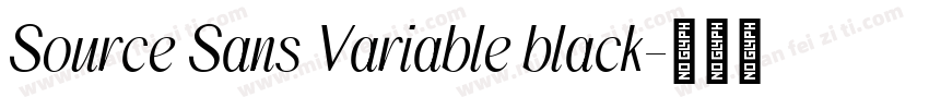 Source Sans Variable black字体转换